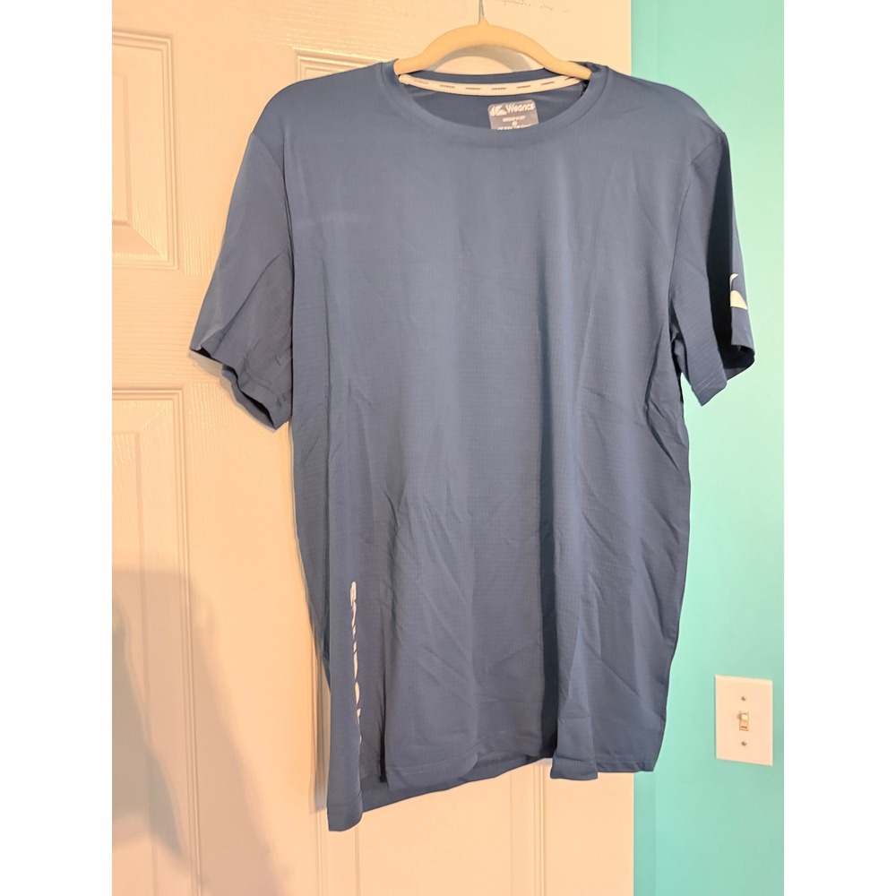 Wearics Mens Blue Short Sleeve Activewear Training Shirt Size Medium